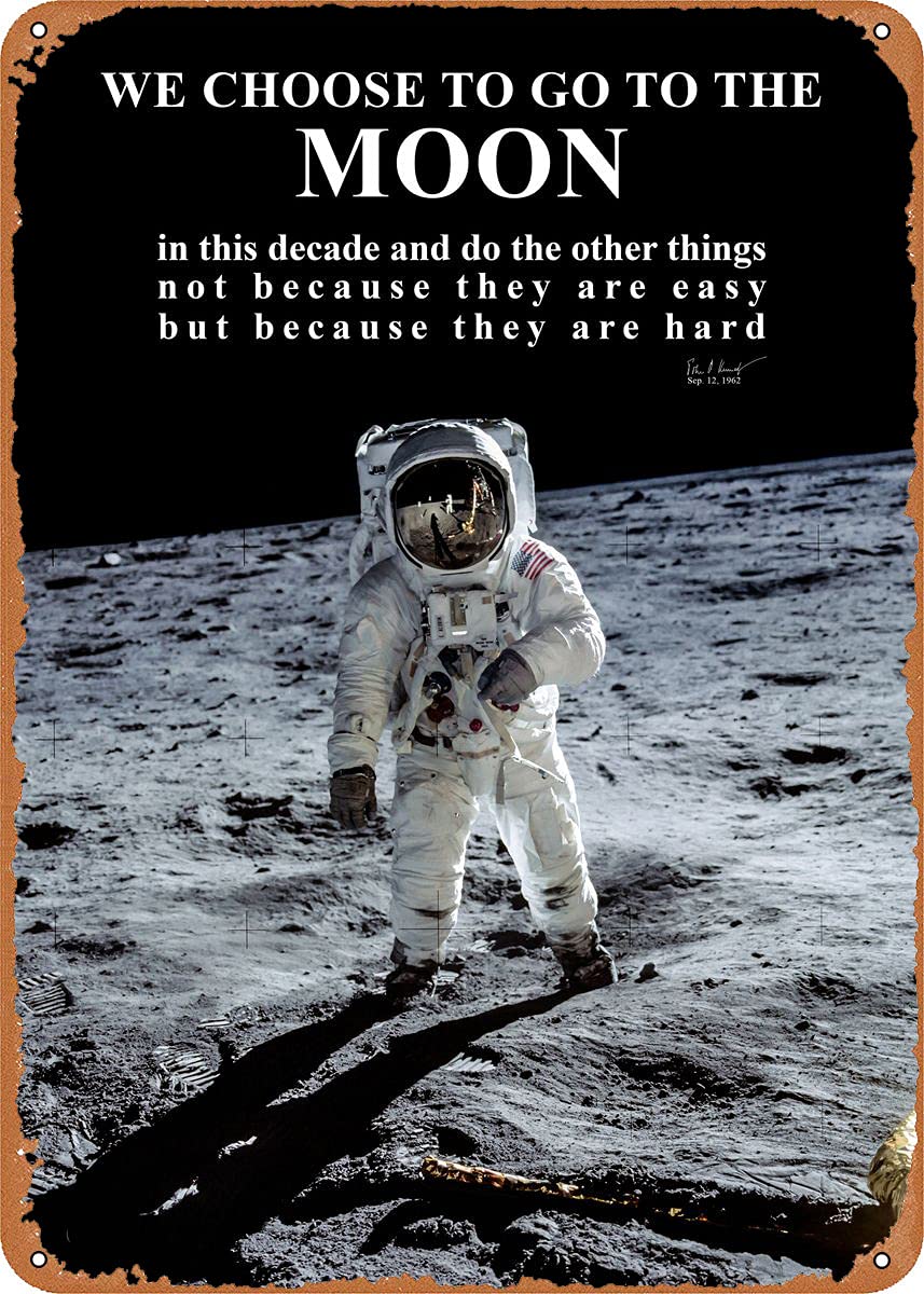 Apollo 11 Moon Landing JFK Met - Embroidery Wall Art ulasan dan harga
