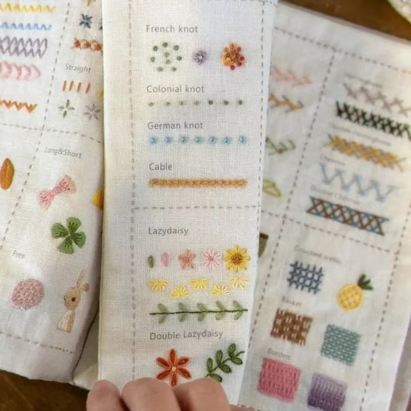 Linen DIY Stitch Book Loose Le - Embroidery Guide Book ulasan dan harga
