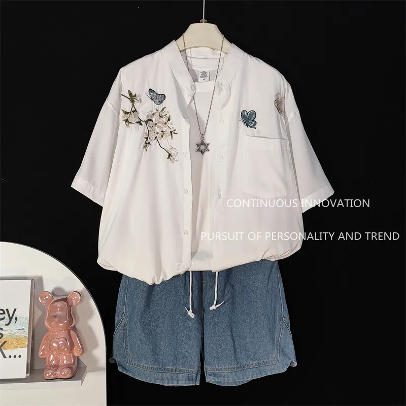 Men's 3 Piece Set Chinese Styl - Embroidery Shirt ulasan dan harga