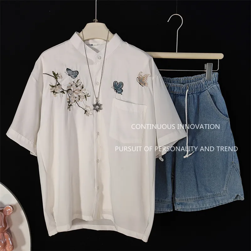 Men's 3 Piece Set Chinese Styl - Embroidery Shirt ulasan dan harga