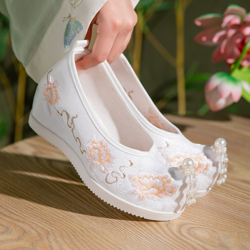 2026 Women's Chinese Peony Emb - Embroidery White ulasan dan harga