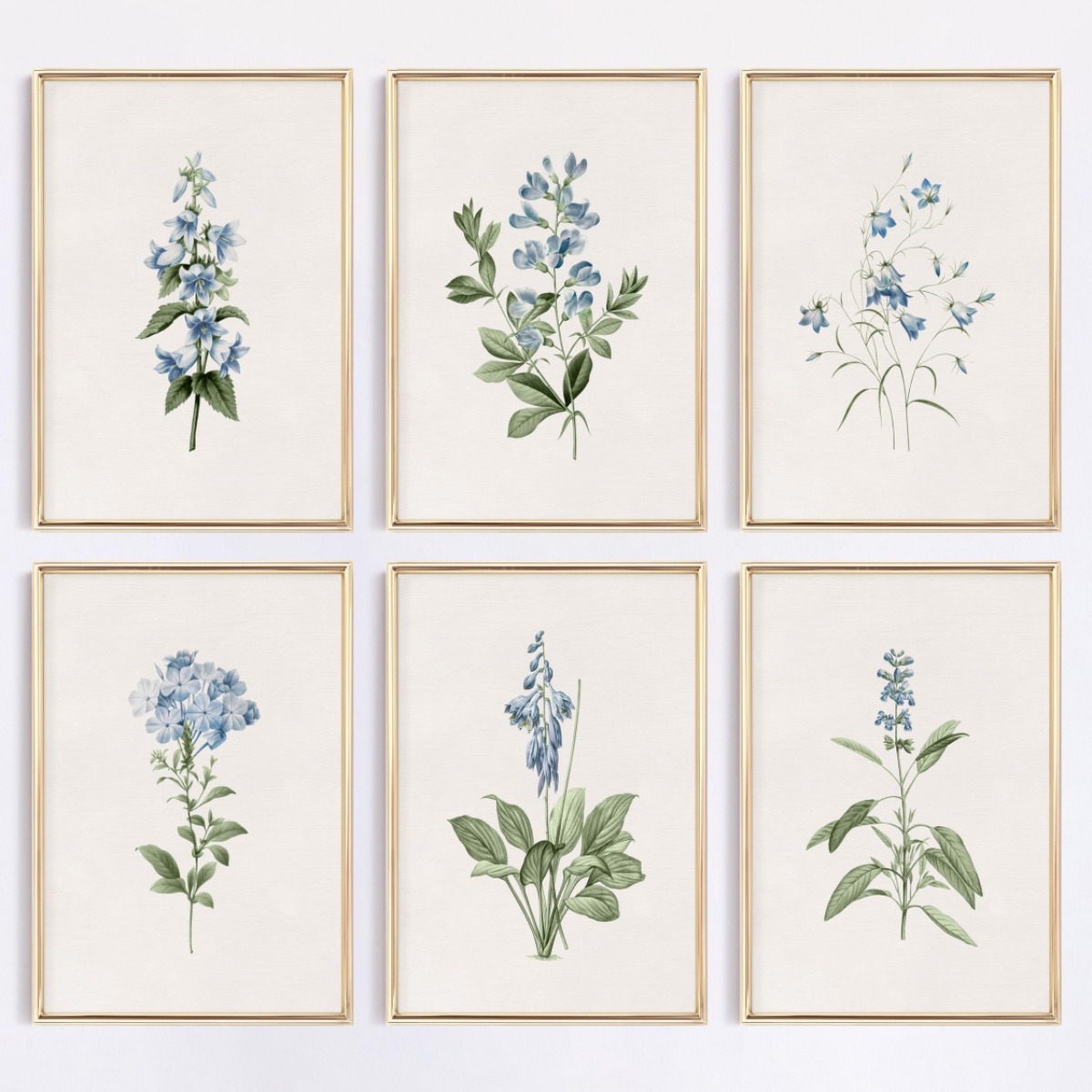 1pcs Blue Wildflower Botanical - Embroidery Wall Art ulasan dan harga