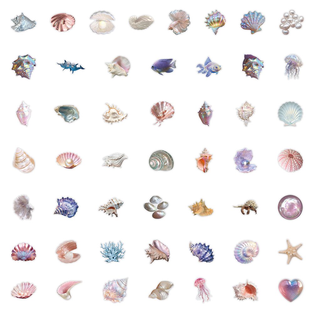 50pcs Cartoon Shell Graffiti S - Embroidery Wall Art ulasan dan harga
