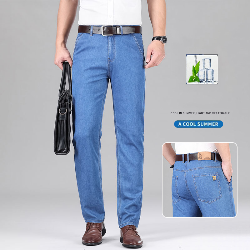 New Lyocell Fabric Jeans Men S - Embroidery On Jeans ulasan dan harga