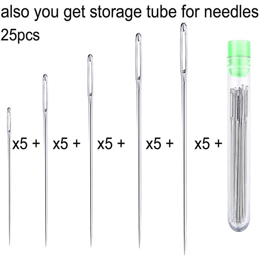 25 Pcs Large Eye Stitching Nee - Embroidery Needles ulasan dan harga