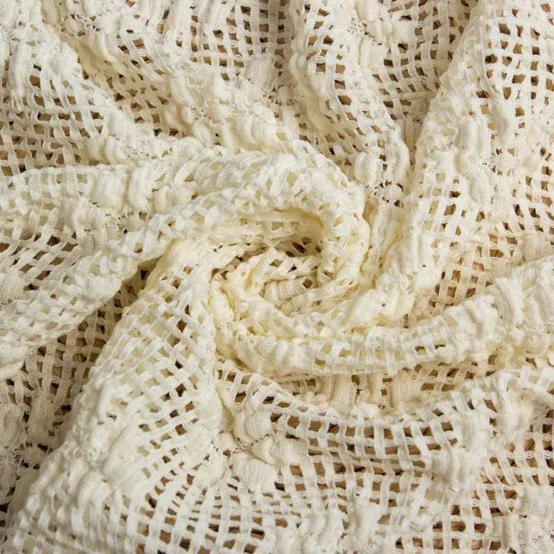 Bubble ruched jacquard lace fa - Embroidery Meaning ulasan dan harga