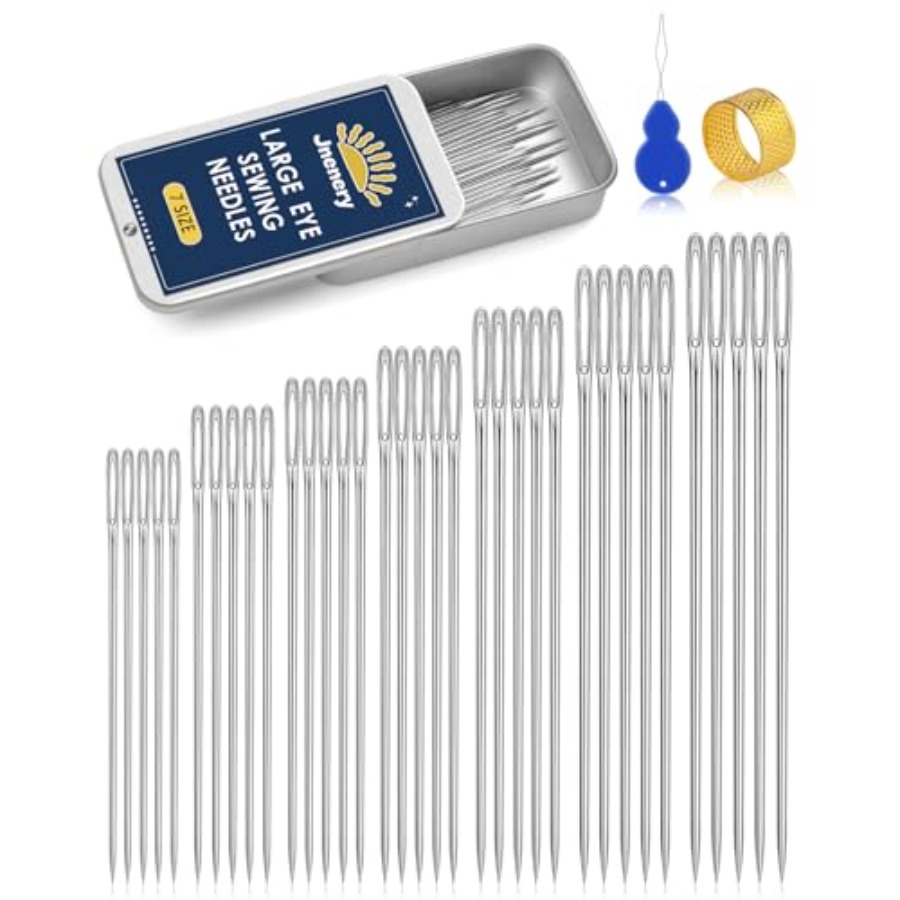Large Eye Sewing Needles, 7 Si - Embroidery Needles ulasan dan harga